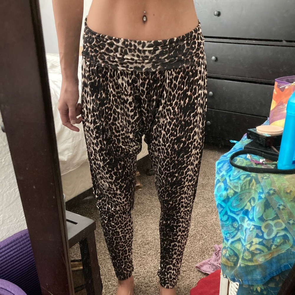 Fun cheetah print joggers